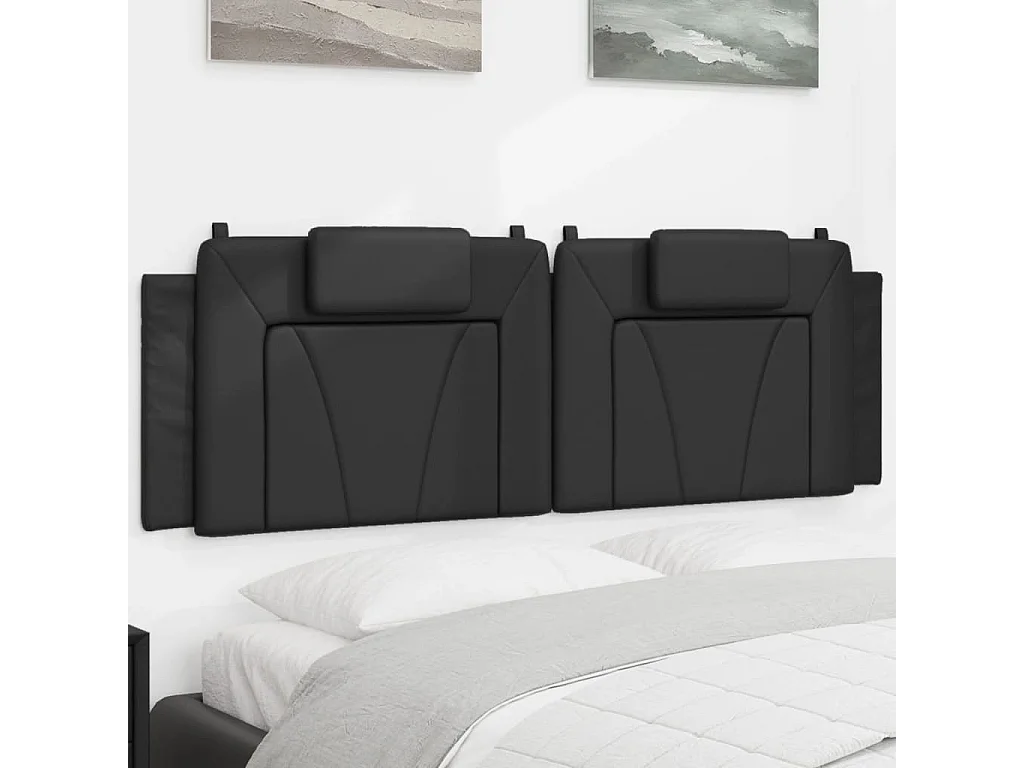 Tête de lit | Coussin de tête de lit | Tête de lit décoratif noir 160 cm similicuir