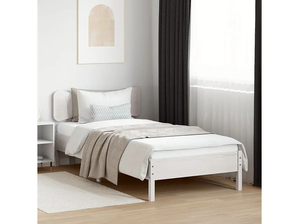 Cabecero de Cama | Cabezal de cama | Mueble de cabecero madera maciza de pino blanco 90 cm