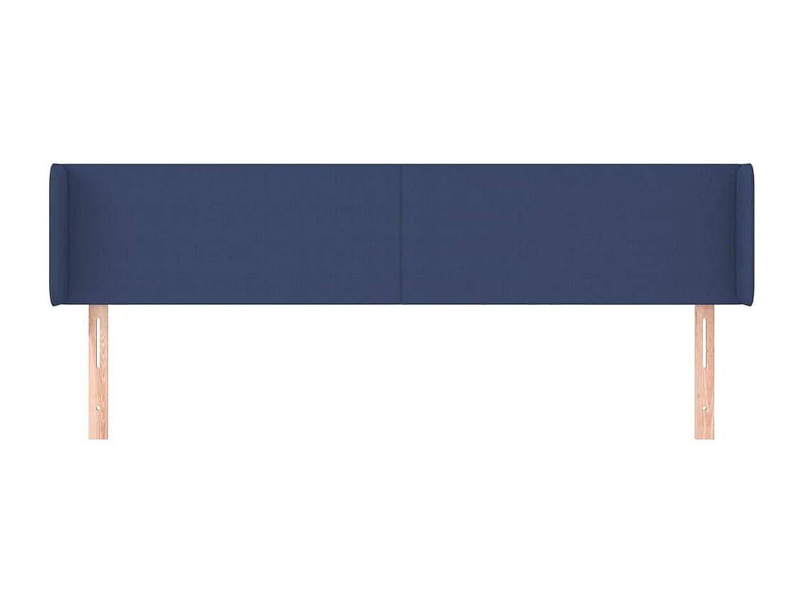 Mueble cabecero | Cabezal de cama | Cabecero de tela azul 203x16x78/88 cm