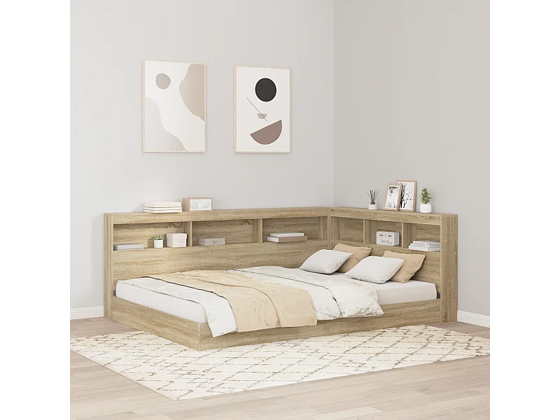 Tête de Lit de rangement | Panneau de tête pour lit Chêne sonoma 140 cm Bois d'ingénierie
