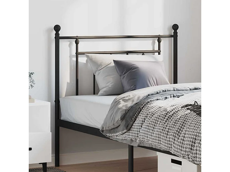 Mueble cabecero | Cabezal de cama | Cabecero de metal negro 100 cm