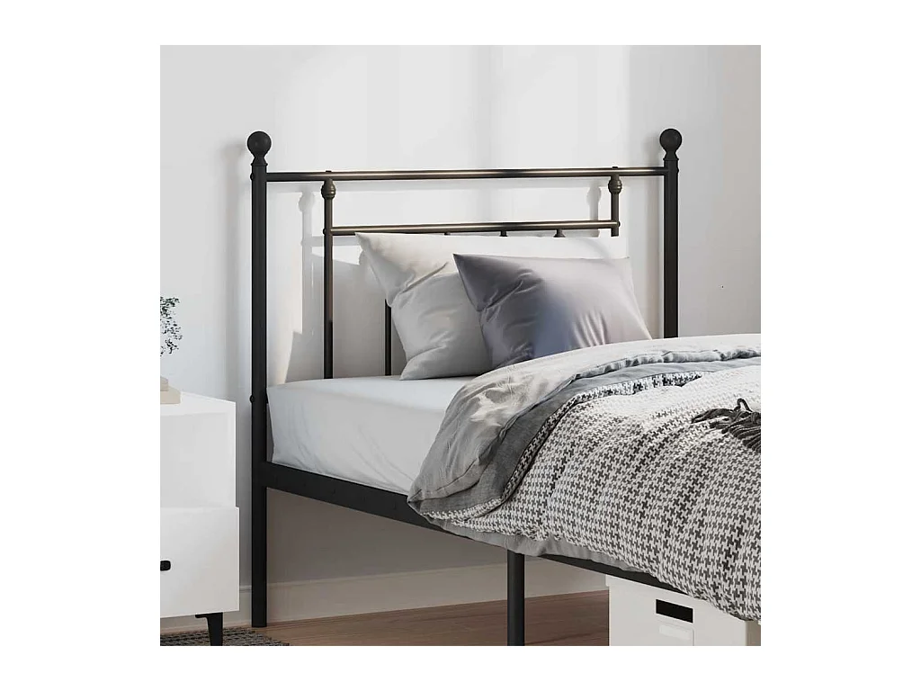 Mueble cabecero | Cabezal de cama | Cabecero de metal negro 100 cm