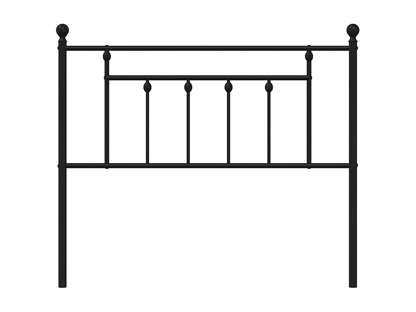 Mueble cabecero | Cabezal de cama | Cabecero de metal negro 100 cm