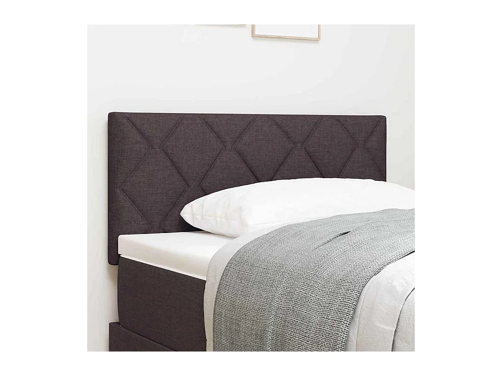 Tête de Lit | Panneau de tête pour lit Moderne en Tissu Geometric Manuel Marron foncé 90 cm tissu