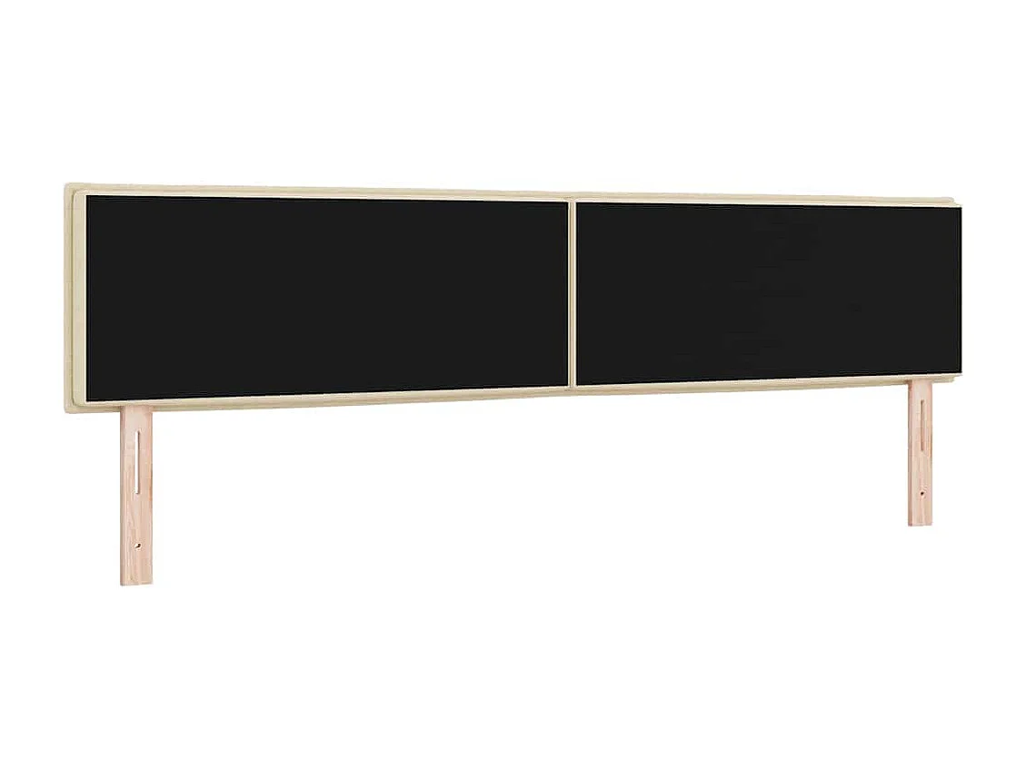 Tête de Lit | Panneau de tête pour lit Moderne Hauteur réglable Manuel Crème 200 cm tissu