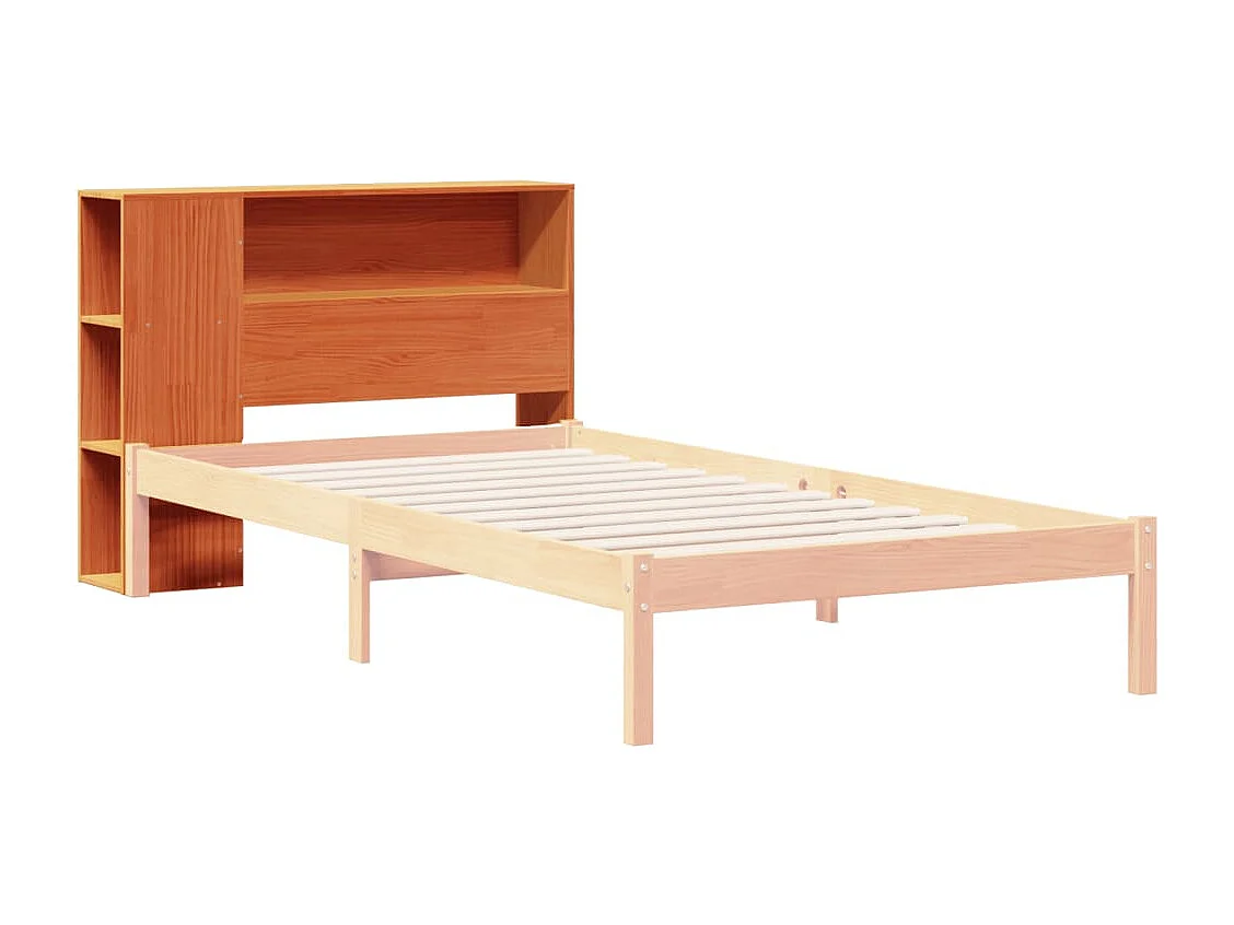 Cabecero de Cama | Cabezal de cama | Mueble de cabecero almacenaje madera maciza pino marrón 100 cm
