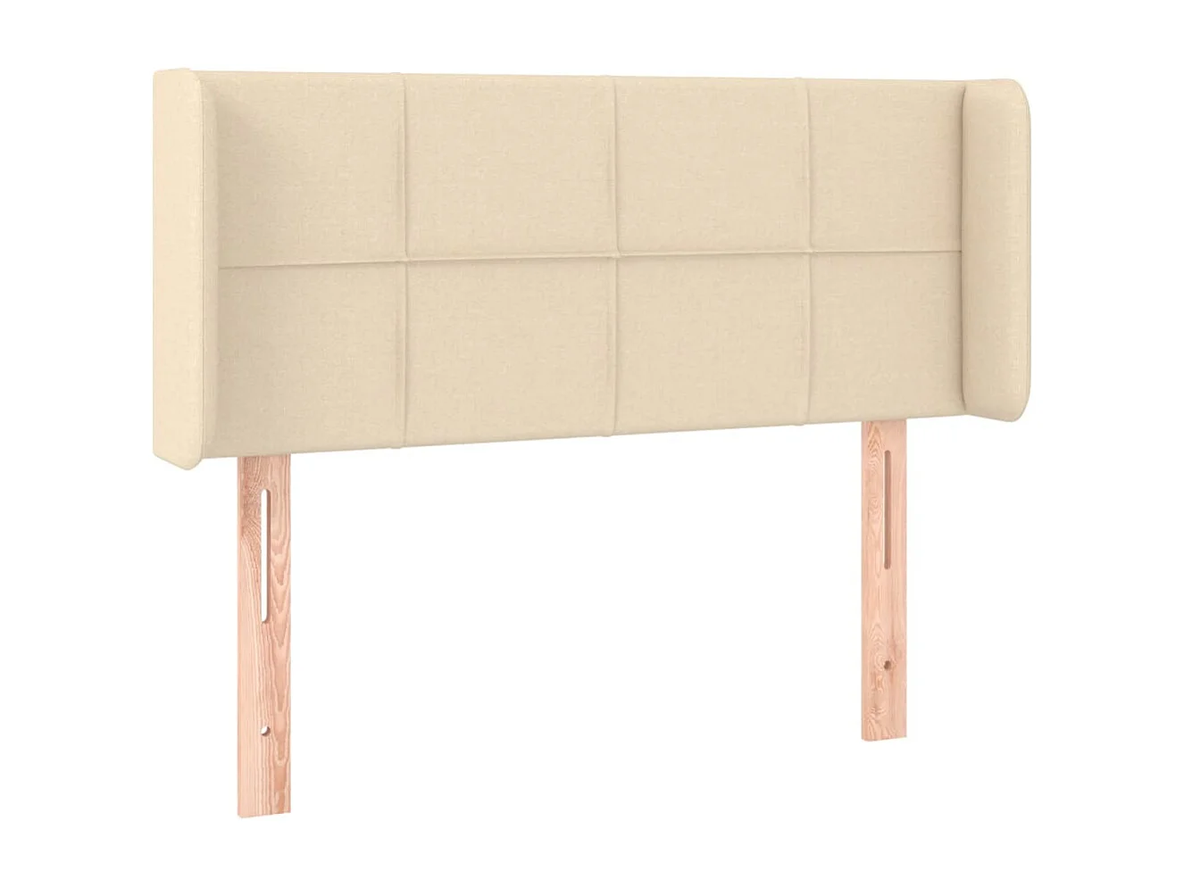 Mueble cabecero | Cabezal de cama | Cabecero de tela color crema 93x16x78/88 cm