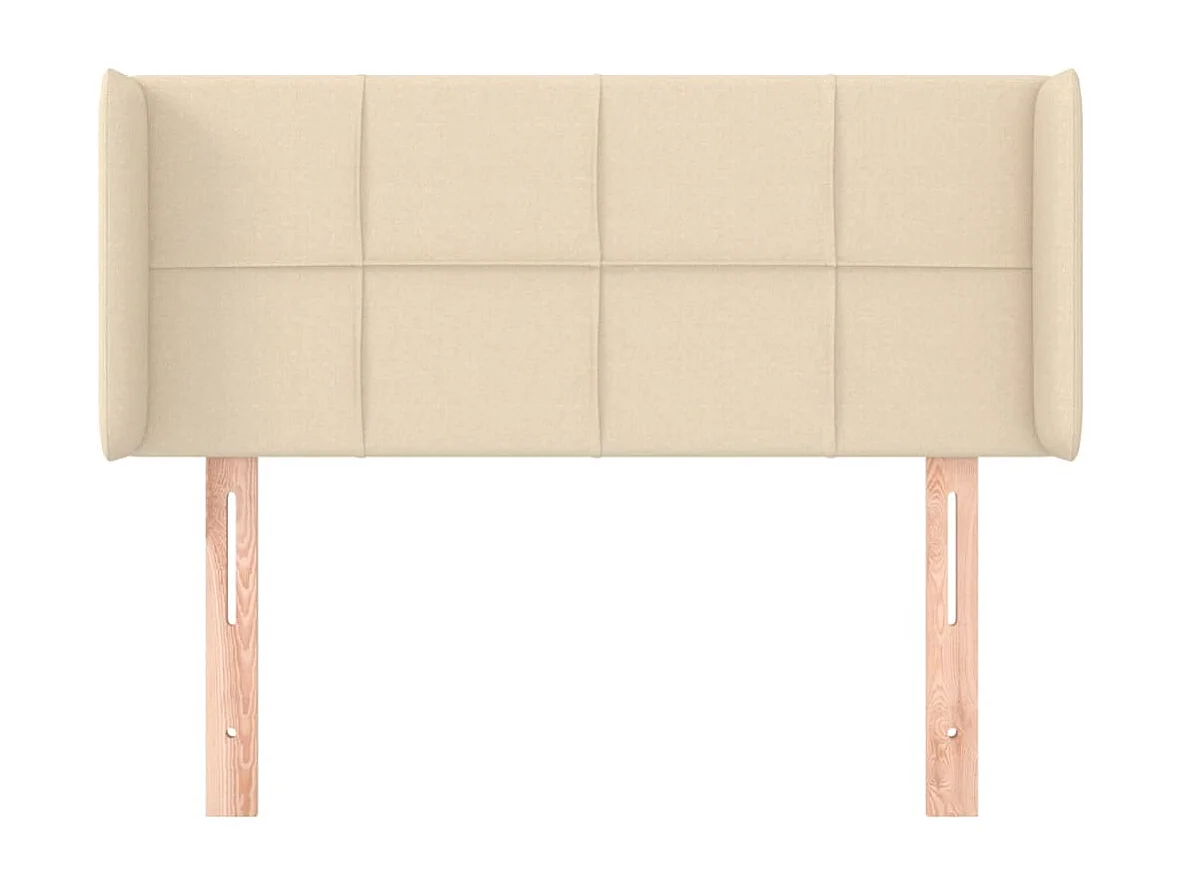 Mueble cabecero | Cabezal de cama | Cabecero de tela color crema 93x16x78/88 cm