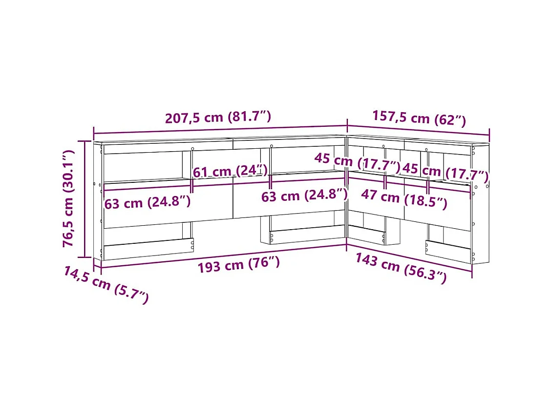 Tête de Lit de rangement | Panneau de tête pour lit Blanc 140 cm Bois d'ingénierie