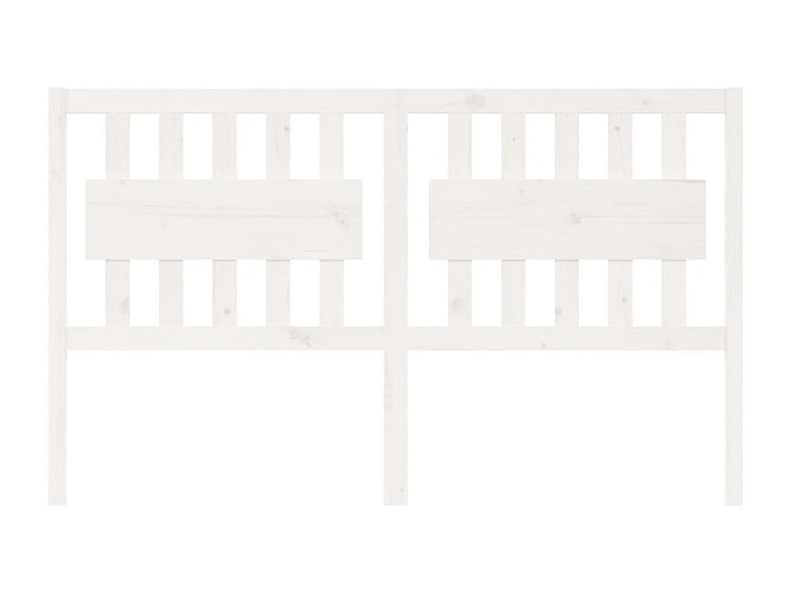 Tête de Lit | Panneau de tête pour lit Moderne Blanc 155,5x4x100 cm Bois massif de pin