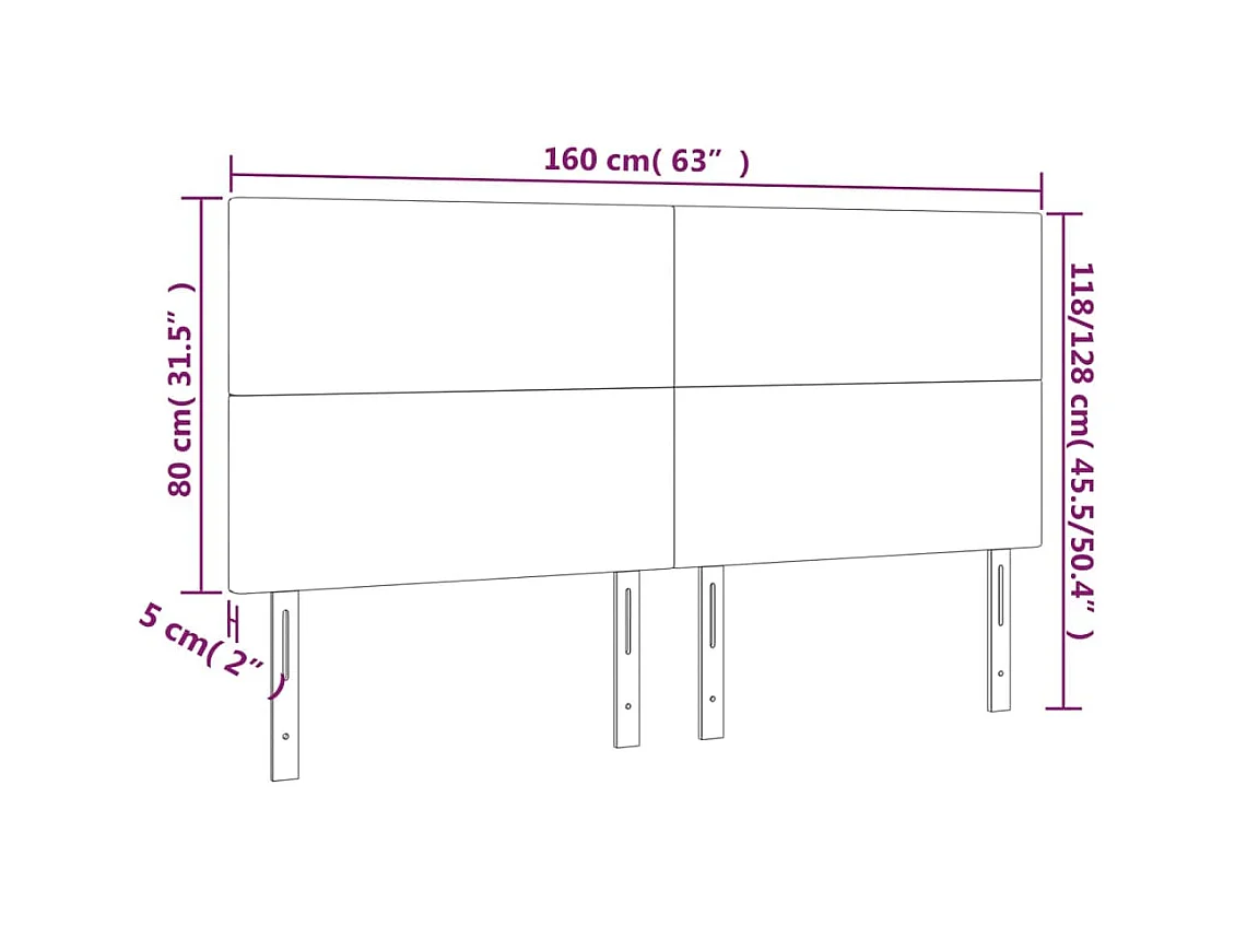 Cabecero | Cabezal de Cama | Mueble cabecero con luces LED terciopelo gris oscuro 160x5x118/128 cm