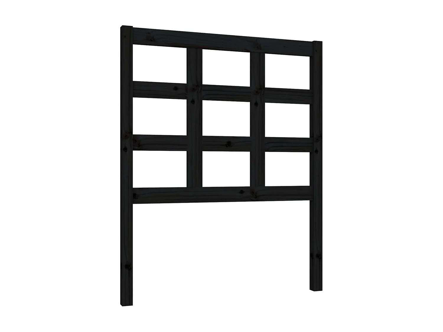 Cabecero de Cama | Cabezal de cama | Mueble de cabecero madera maciza de pino negro 80,5x4x100 cm