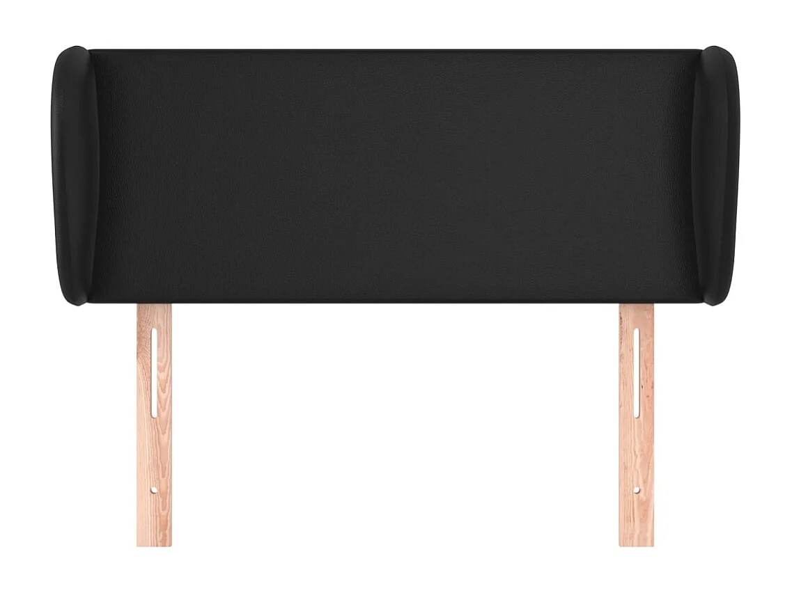 Tête de Lit | Panneau de tête pour lit Moderne avec oreilles Noir 83x23x78/88 cm Similicuir