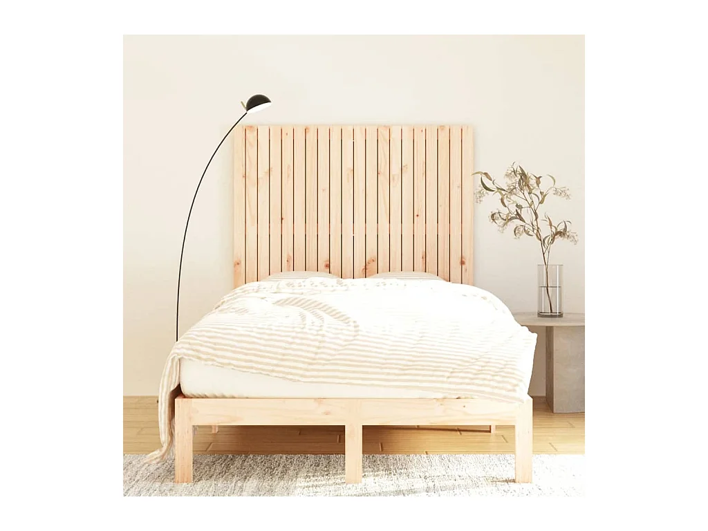 Tête de lit murale | Panneau de tête pour lit Moderne  127,5x3x110 cm Bois massif de pin