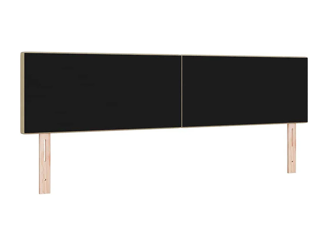 Cabecero con cabecera | Cabezal de cama Verde grisáceo 180 cm Tela de Rayas