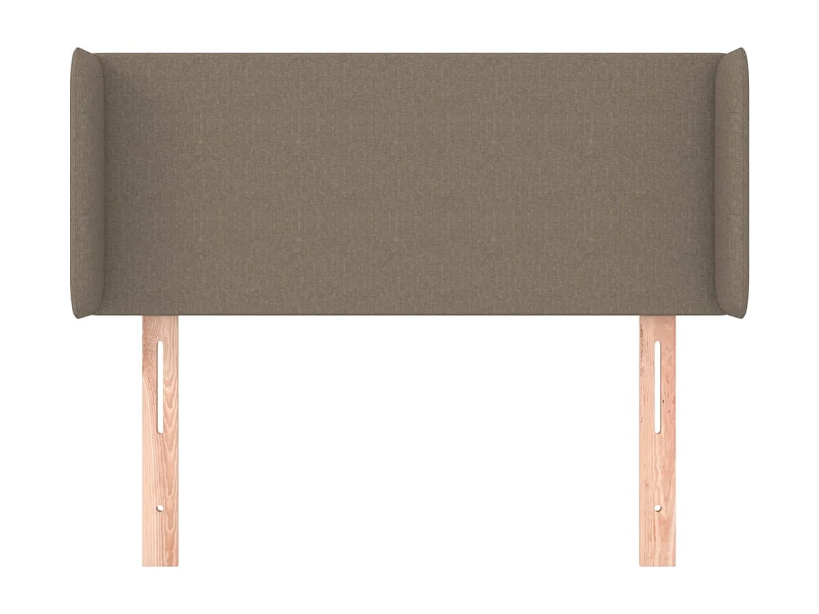 Mueble cabecero | Cabezal de cama | Cabecero de tela gris taupe 83x16x78/88 cm