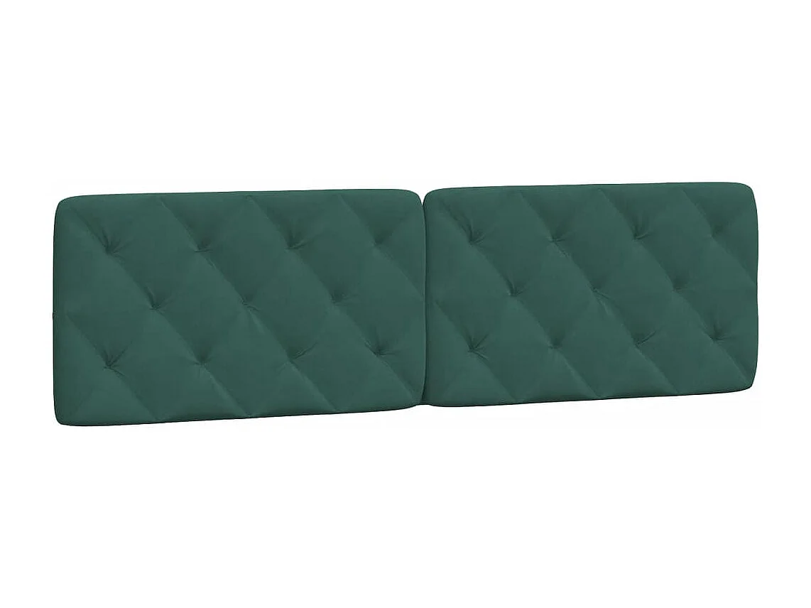 Cabecero de Cama | Cabezal de cama | Mueble de cabecero acolchado terciopelo verde oscuro 180 cm