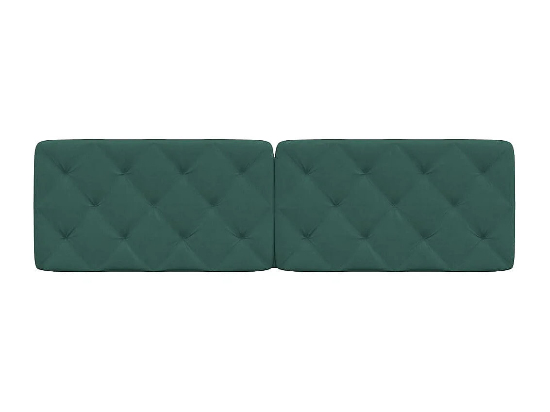 Cabecero de Cama | Cabezal de cama | Mueble de cabecero acolchado terciopelo verde oscuro 180 cm