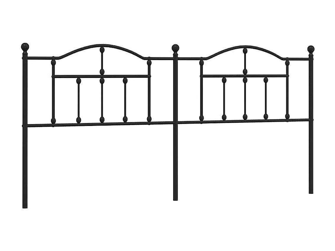 Tête de Lit | Panneau de tête pour lit Moderne métal noir 193 cm