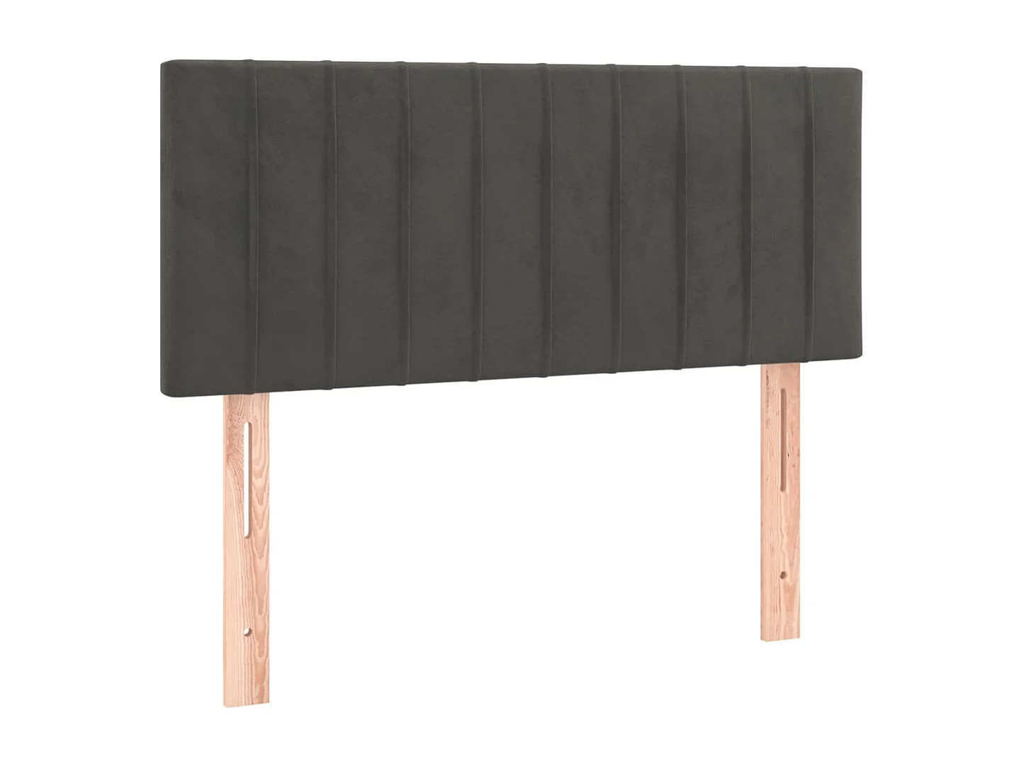 Hoofdbord | Hoofdeinde LED 90x5x78/88 cm fluweel donkergrijs