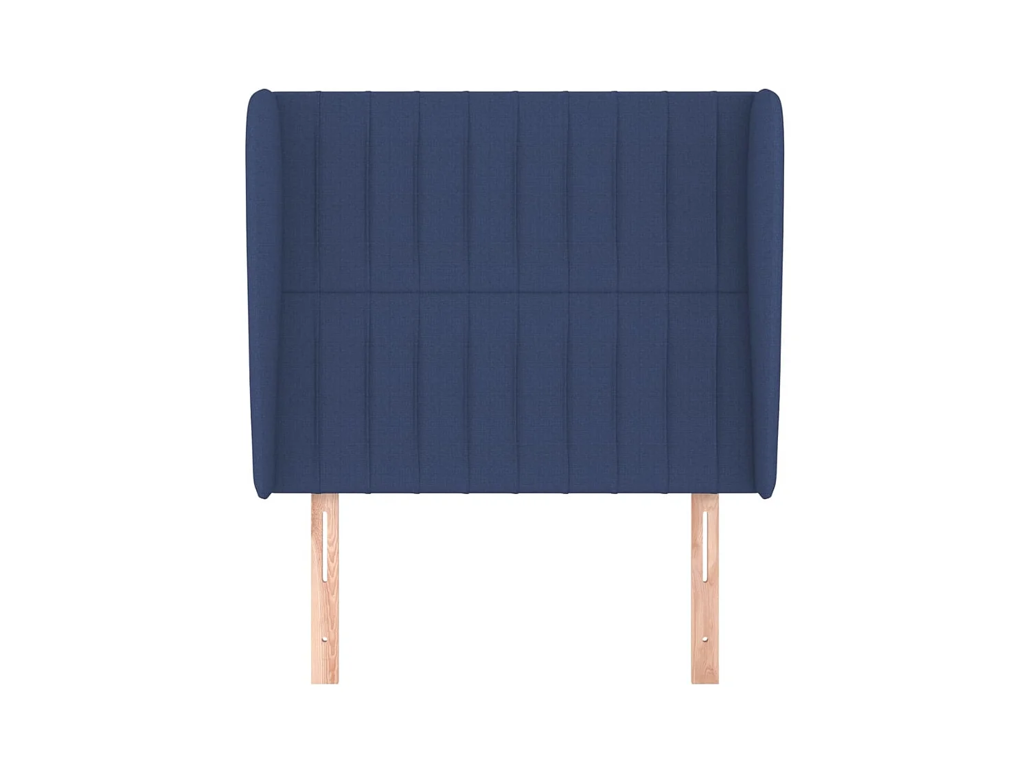 Cabecero | Cabezal de Cama | Mueble cabecero con orejas de tela azul 103x23x118/128 cm