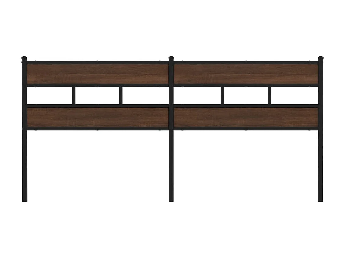 Tête de Lit | Panneau de tête pour lit Moderne chêne marron 180 cm acier et bois d'ingénierie
