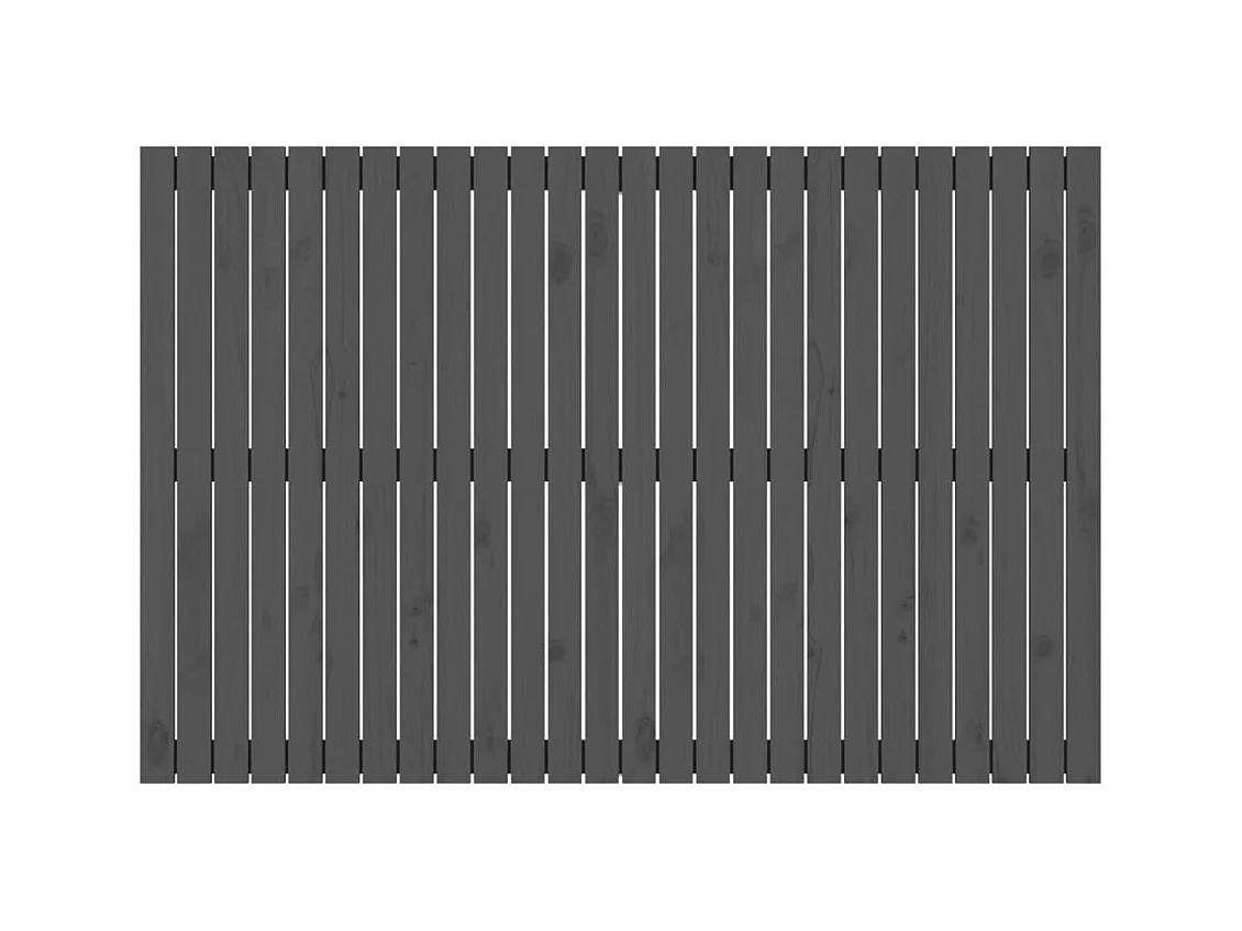 Tête de lit murale | Panneau de tête pour lit Moderne  Gris 166x3x110 cm Bois massif de pin
