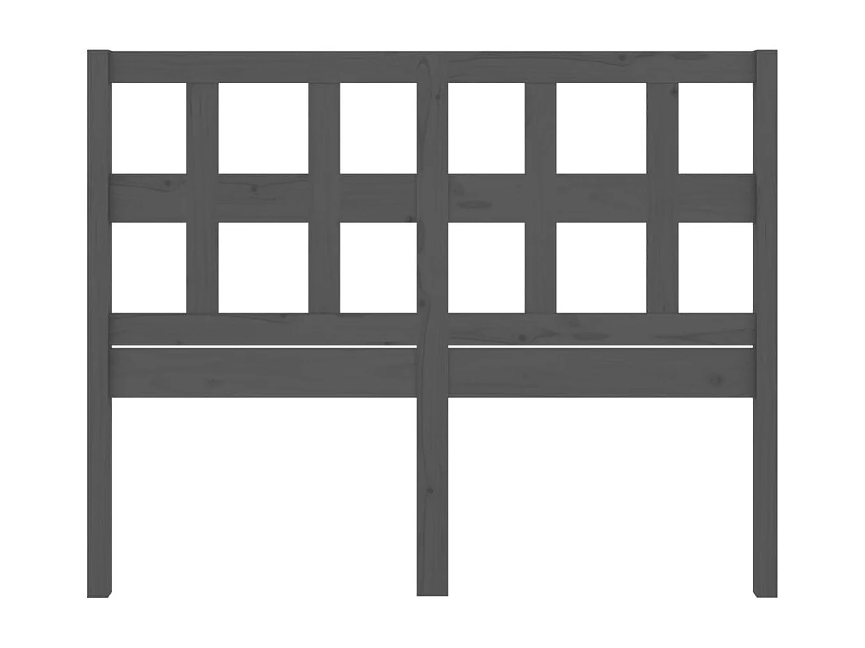 Tête de Lit | Panneau de tête pour lit Moderne Gris 165,5x4x100 cm Bois massif de pin