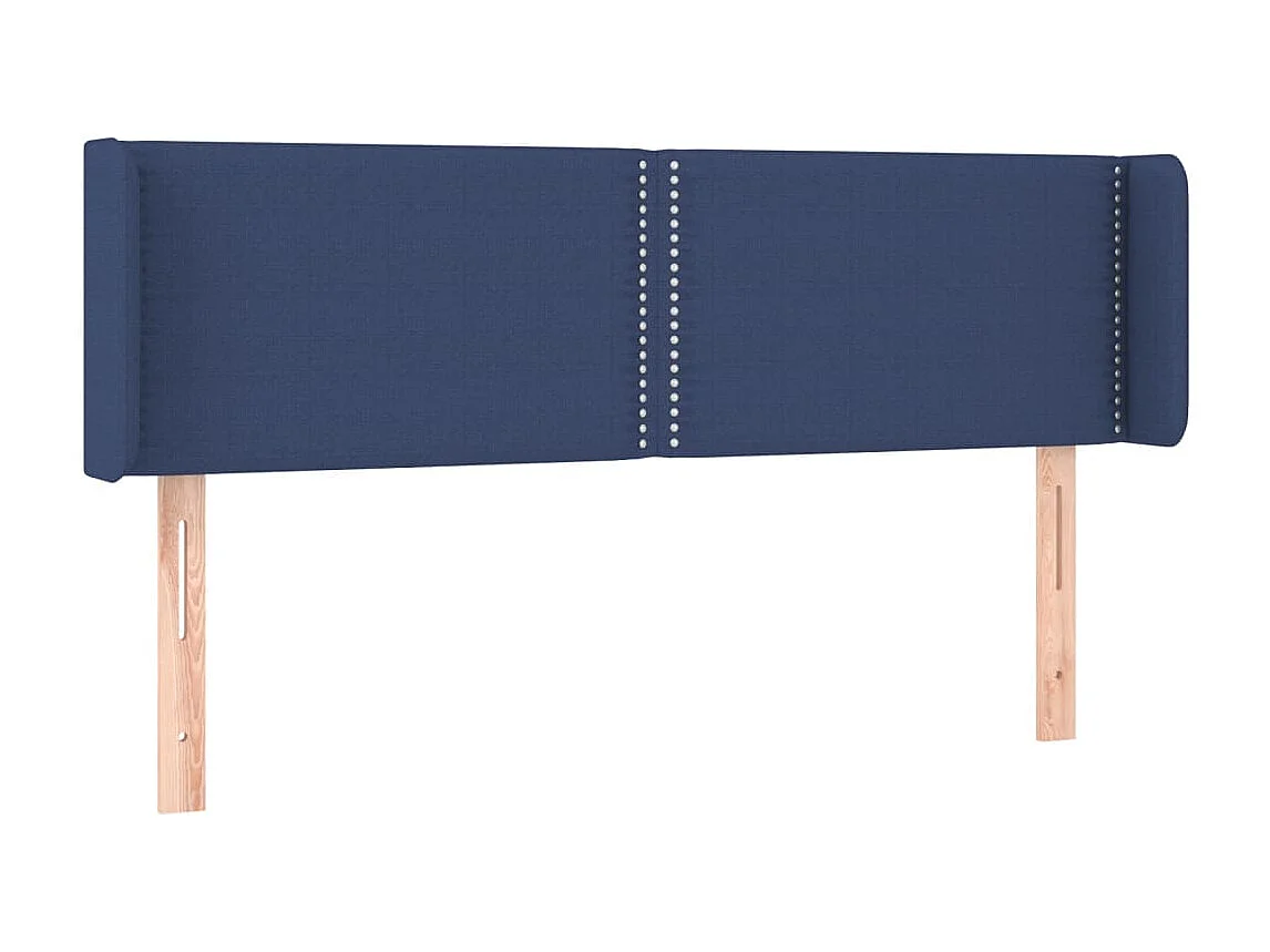 Tête de Lit | Panneau de tête pour lit Moderne à LED Bleu 147x16x78/88 cm Tissu