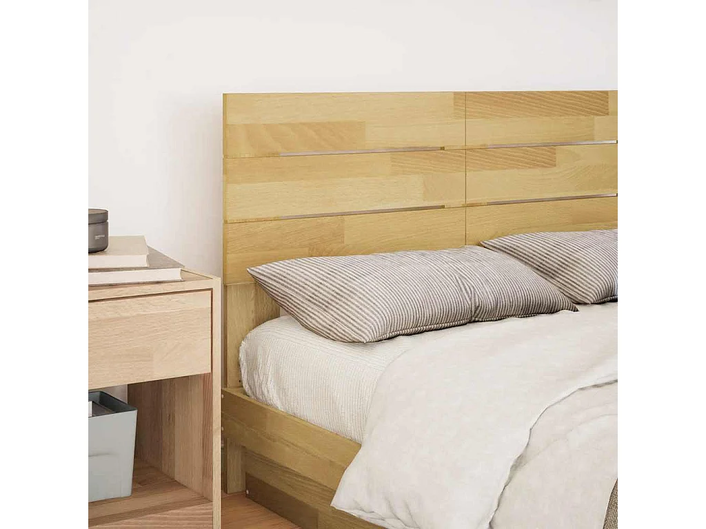 Tête de Lit | Panneau de tête pour lit Moderne 120 cm bois massif de chêne