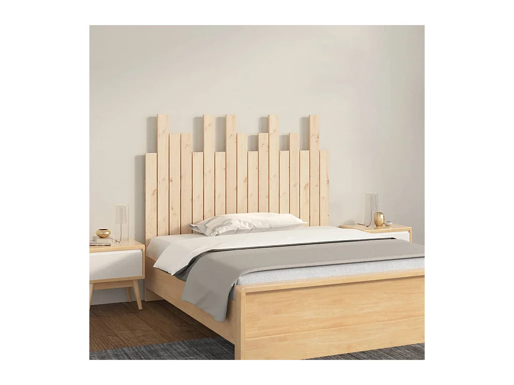 Tête de lit murale | Panneau de tête pour lit Moderne  108x3x80 cm Bois massif de pin