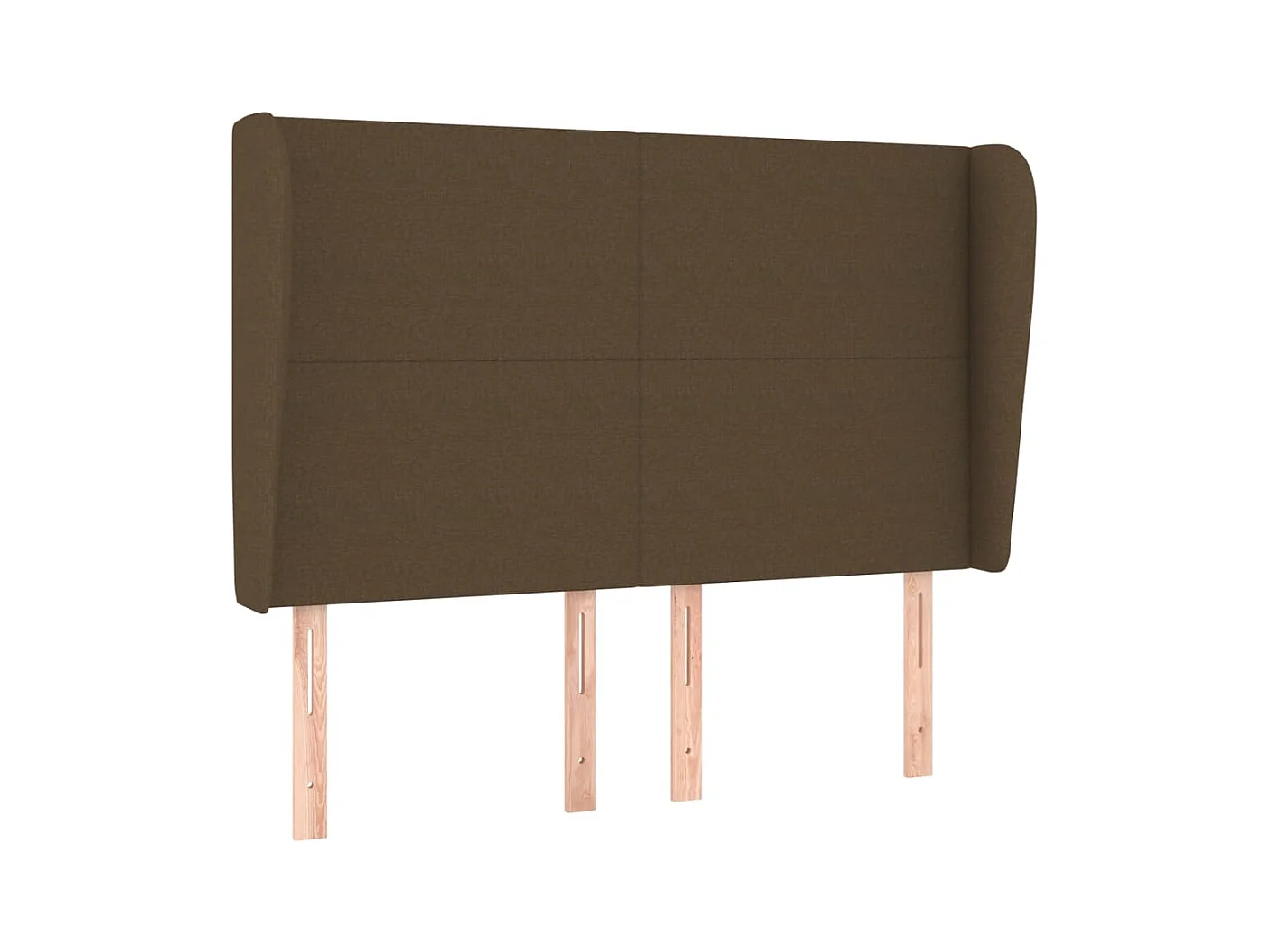 Cabecero | Cabezal de Cama | Mueble cabecero con orejas de tela gris claro 147x23x118/128 cm