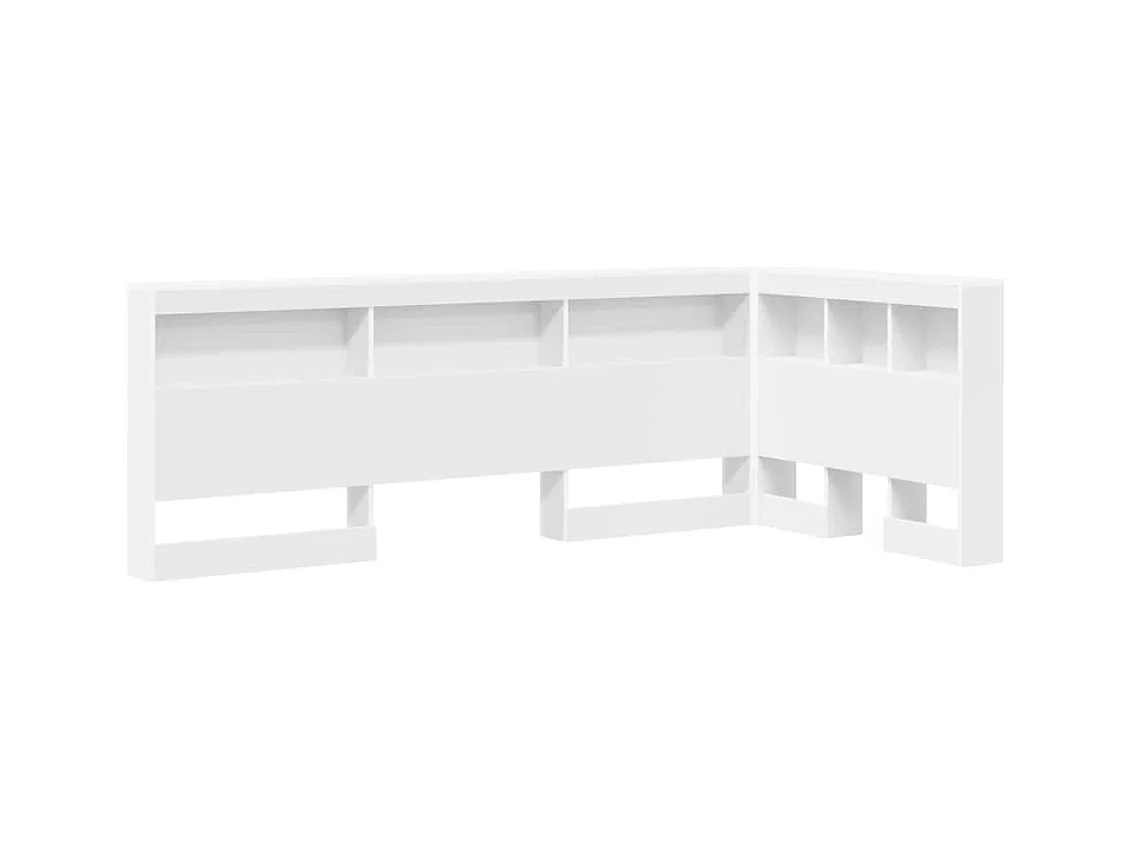 Mueble cabecero con almacenamiento | Cabecera de almacenamiento Blanco 80 cm Madera contrachapada