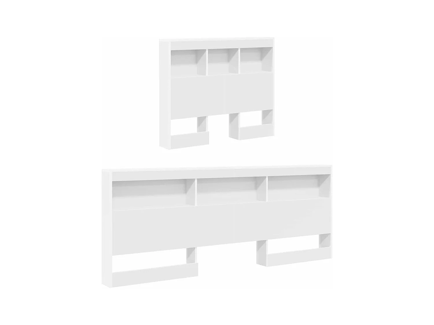 Mueble cabecero con almacenamiento | Cabecera de almacenamiento Blanco 80 cm Madera contrachapada