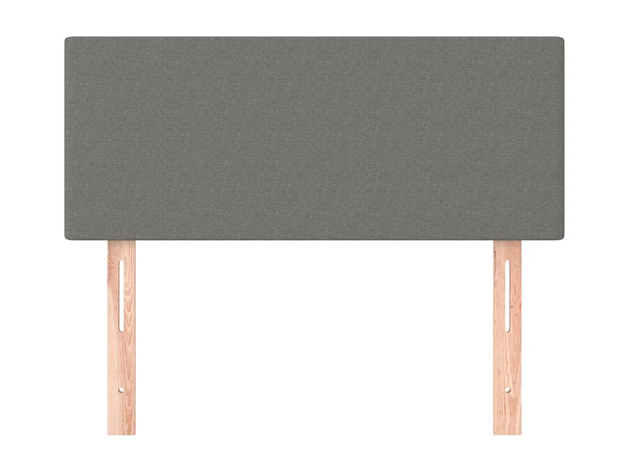 Mueble cabecero | Cabezal de cama | Cabecero de tela gris oscuro 90x5x78/88 cm