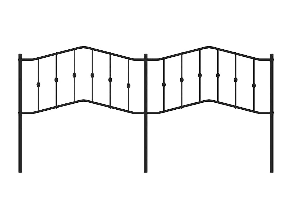 Tête de Lit | Panneau de tête pour lit Moderne métal noir 193 cm