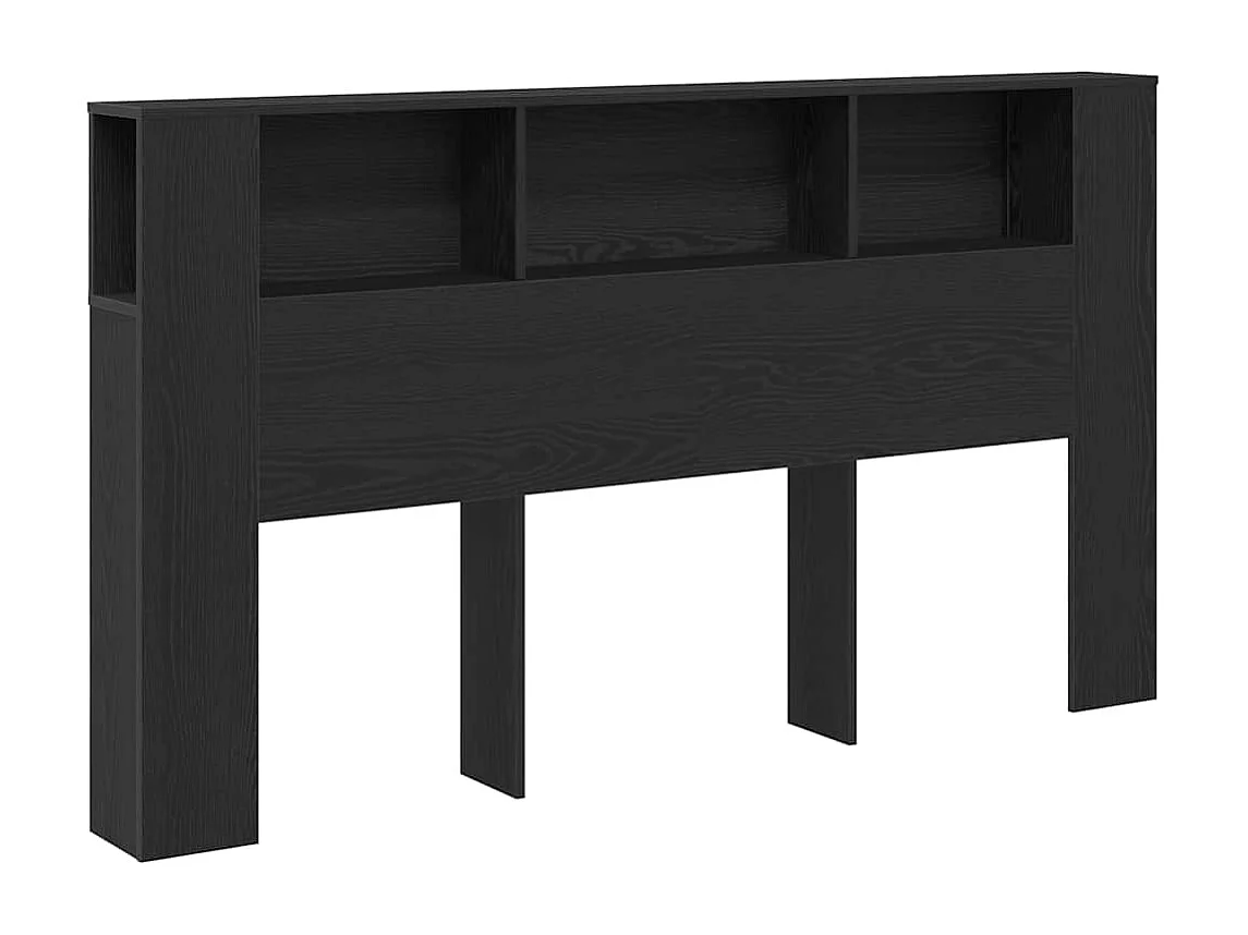 Mueble cabecero | Cabezal de cama | Cabecero de armario Roble negro 180 x 18.5 x 102.5 cm
