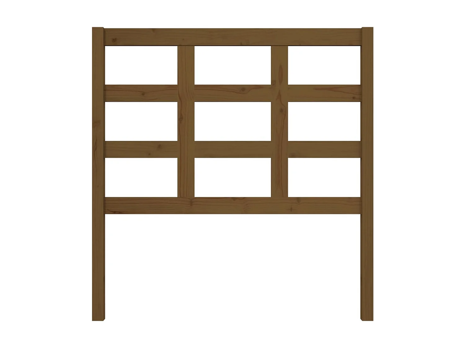 Cabecero de Cama | Cabezal de cama | Mueble de cabecero madera maciza pino marrón miel 95,5x4x100 cm