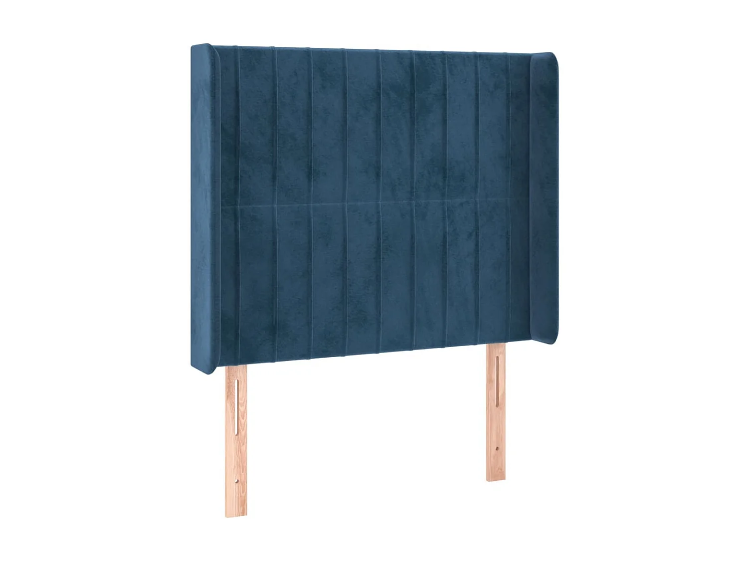 Tête de Lit | Panneau de tête pour lit Moderne à LED Bleu foncé 83x16x118/128 cm Velours