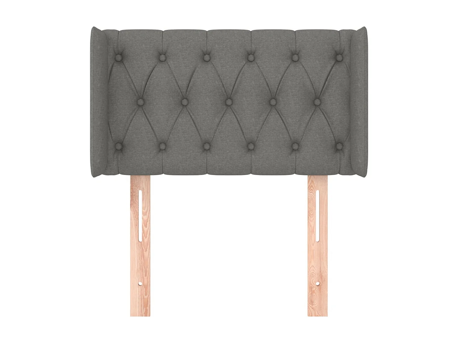 Tête de Lit | Panneau de tête pour lit Moderne avec oreilles Gris foncé 83x16x78/88 cm Tissu