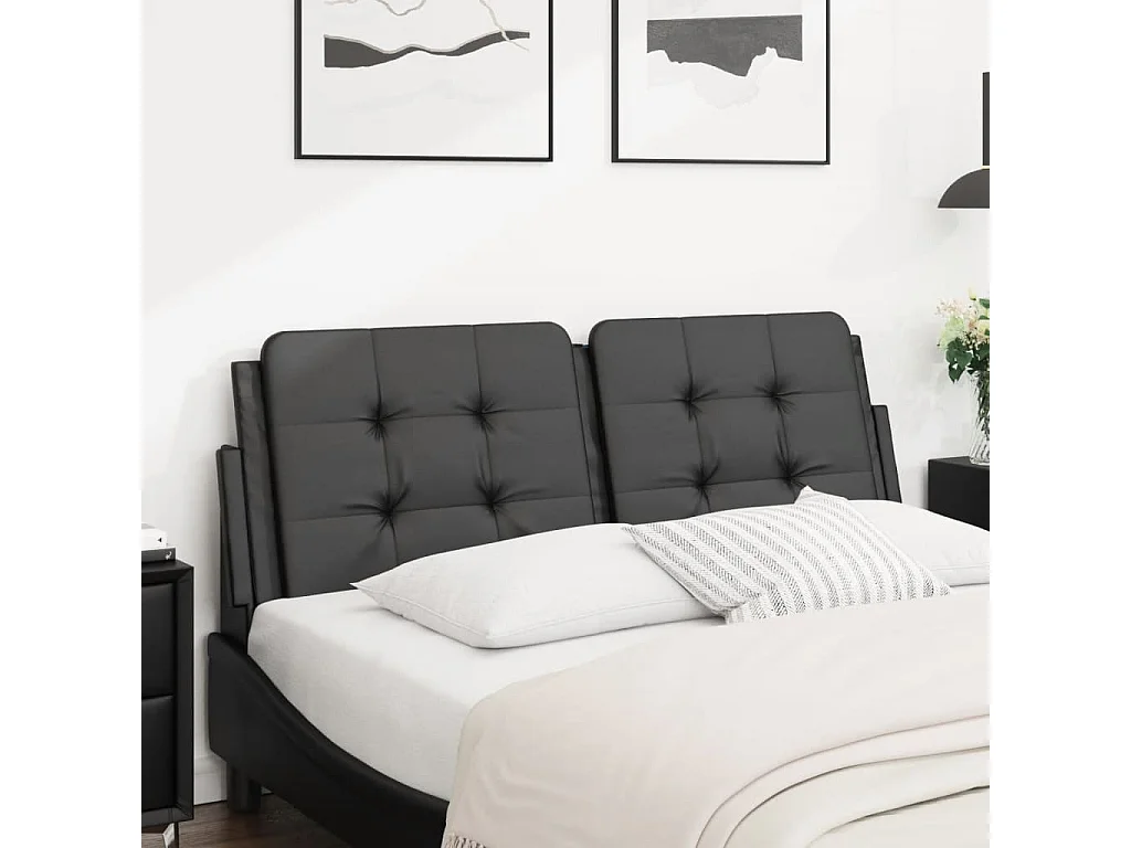 Tête de lit | Coussin de tête de lit | Tête de lit décoratif noir 120 cm similicuir