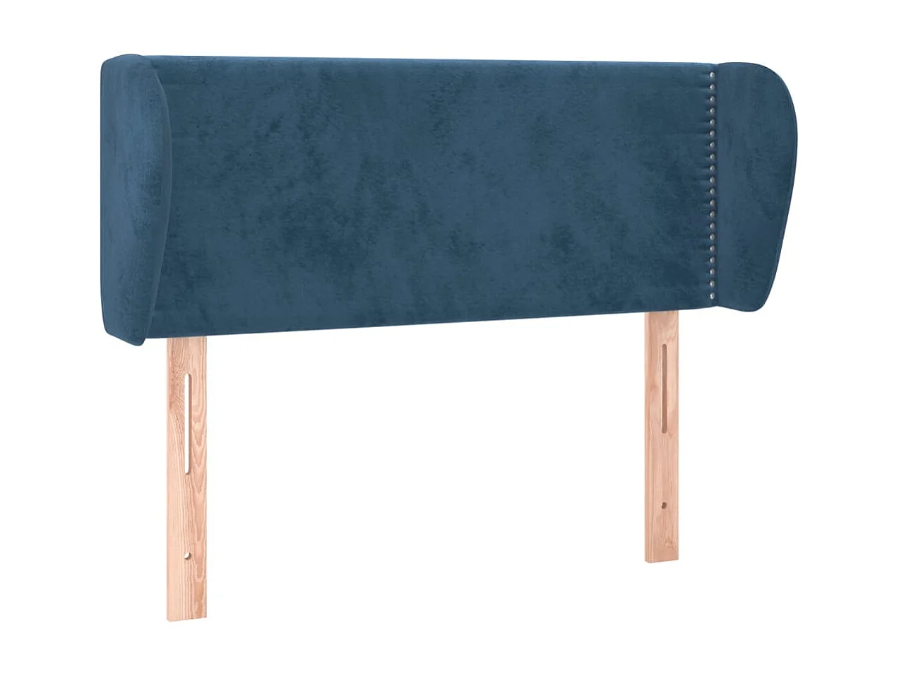 Mueble cabecero | Cabezal de cama | Cabecero de terciopelo azul oscuro 103x23x78/88 cm