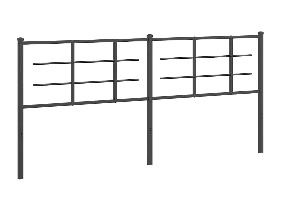 Mueble cabecero | Cabezal de cama | Cabecero de metal negro 193 cm