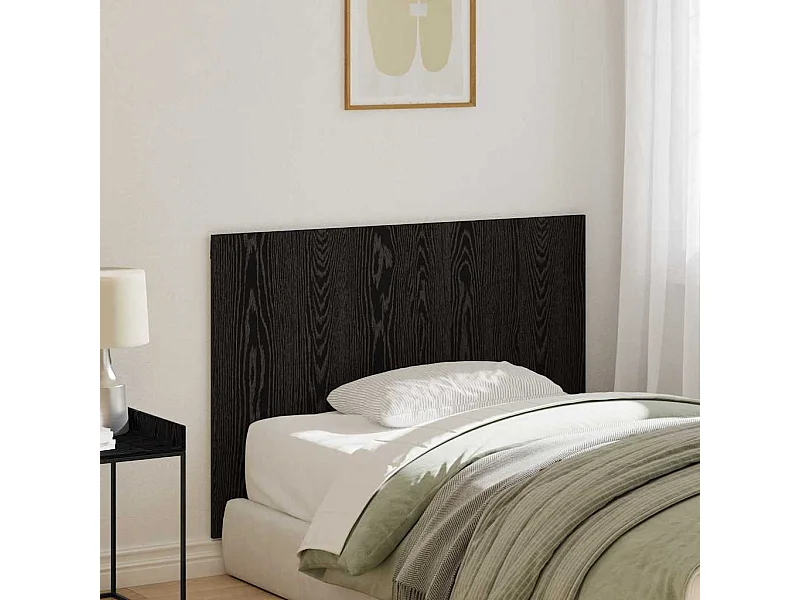 Cabecero | Cabezal de Cama | Mueble cabecero Roble negro 120 x 1,5 x 80 cm Madera contrachapada