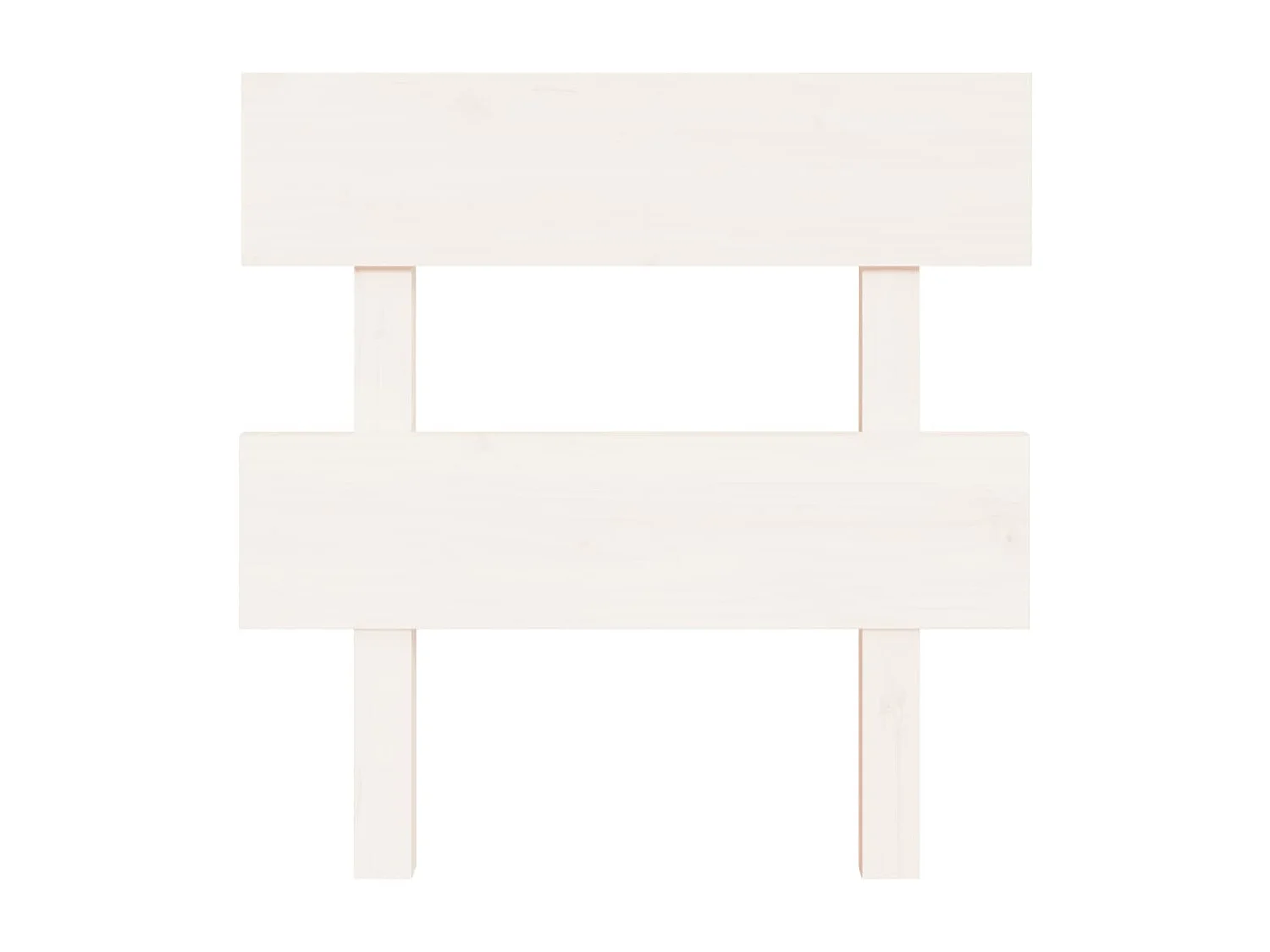 Tête de Lit | Panneau de tête pour lit Moderne Blanc 93,5x3x81 cm Bois massif de pin
