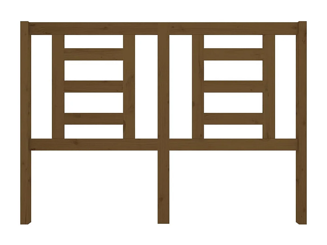 Cabecero de Cama | Cabezal de cama | Mueble de cabecero madera maciza de pino marrón miel 141x4x100 cm