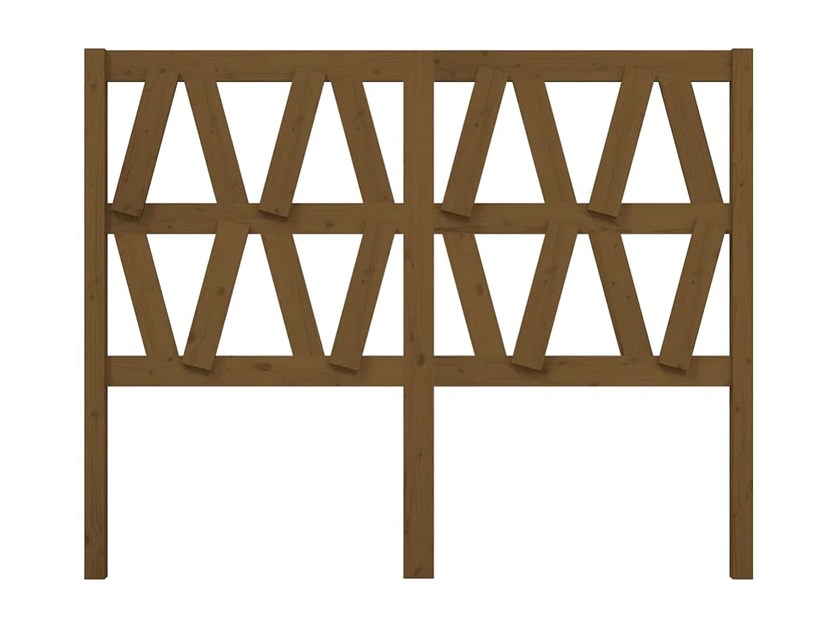 Tête de Lit | Panneau de tête pour lit Moderne Marron miel 126x4x100 cm Bois massif de pin