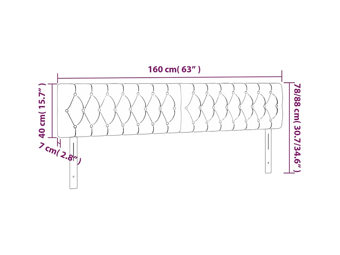 Mueble cabecero | Cabezal de cama | Cabecero con LED de tela azul 160x7x78/88 cm