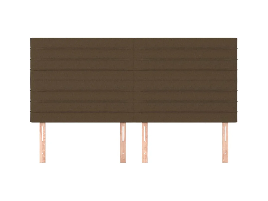 Têtes de lit | Panneaux de tête pour lit Moderne 4 pcs Marron Foncé 90x5x78/88 cm Tissu