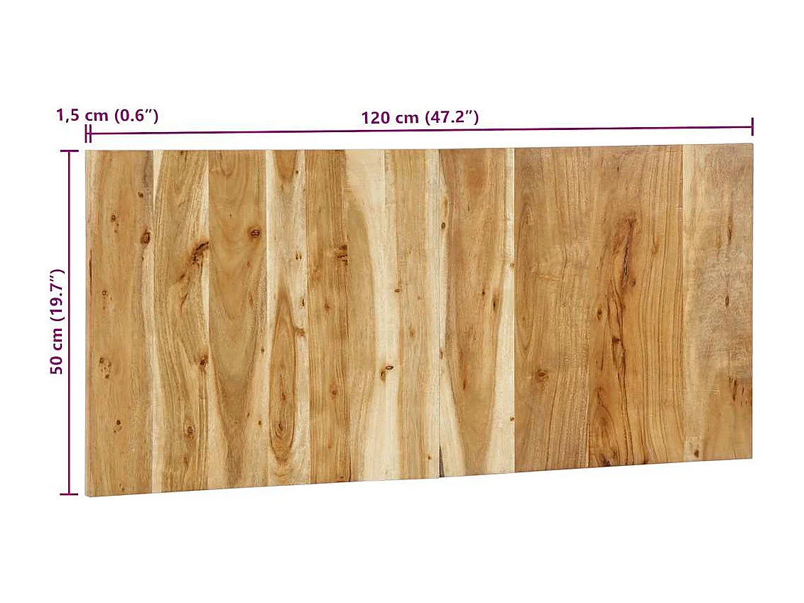 Tête de Lit | Panneau de tête pour lit Moderne 120 cm bois d'acacia massif